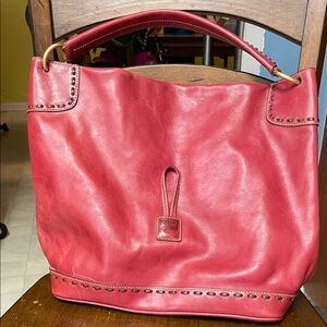 Dooney & Bourke Crimson Leather Hobo Bag